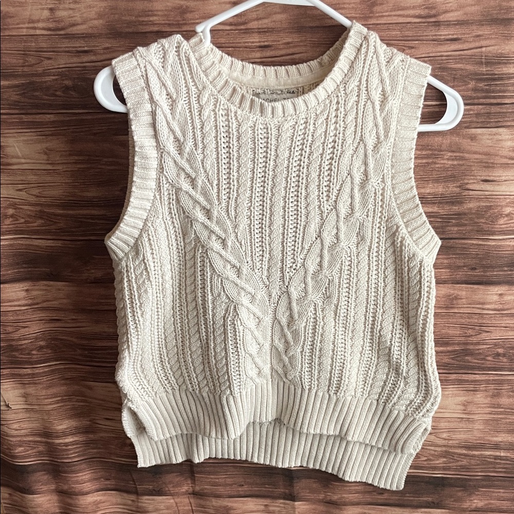 Rachel Zoe Ivory Knit Sweater Vest